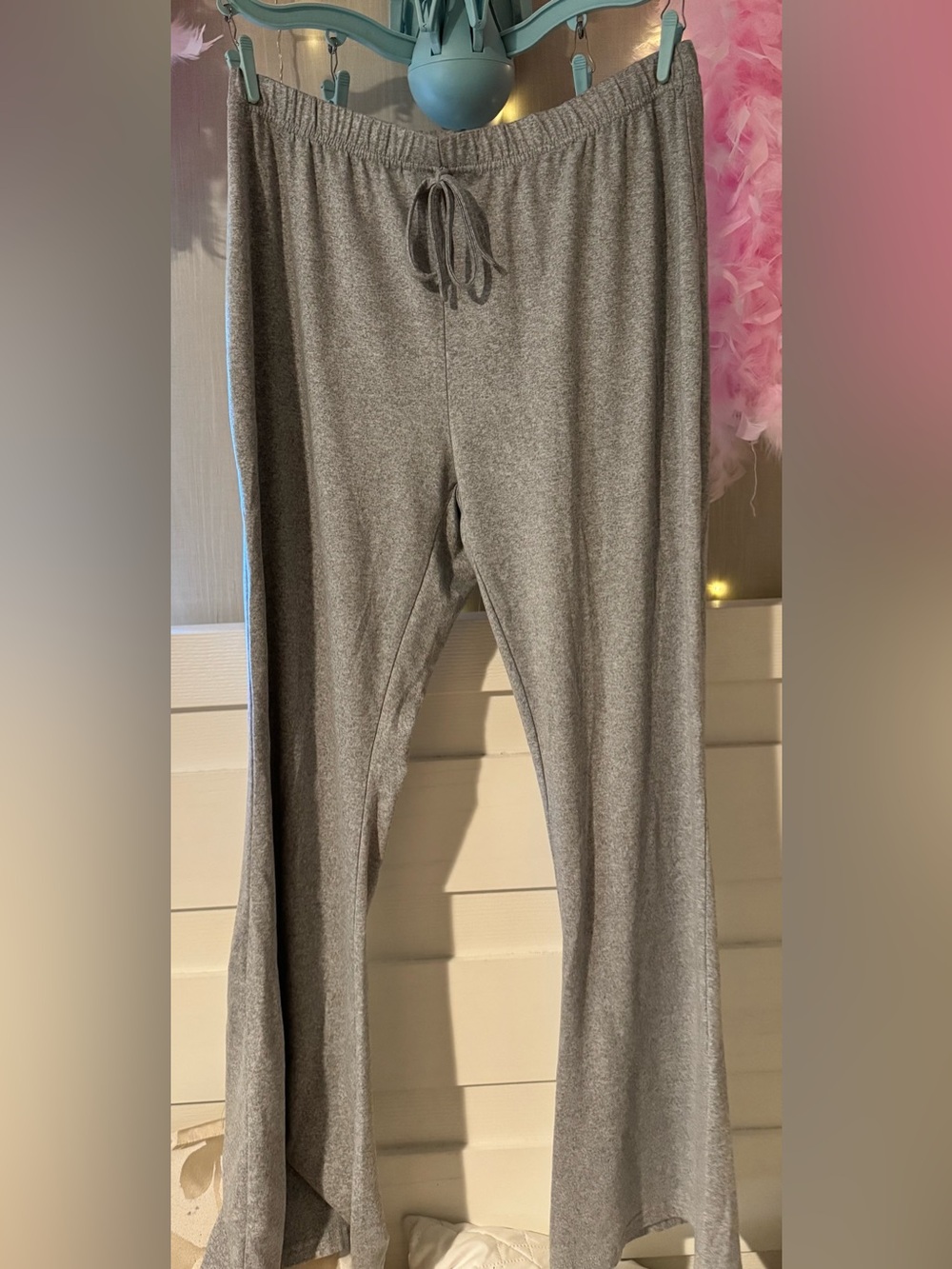ROMWE Heather Gray Flared Drawstring Lounge Pants | Size 0XL